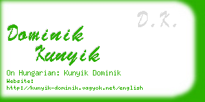 dominik kunyik business card